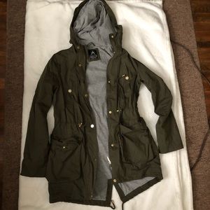 army green jacket with hood